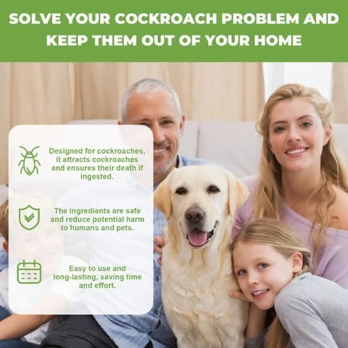 12 Pcs Natural Cockroaches Killer for Kitchens, Bathrooms, and Cabinets, cockroachs Killer Gel, Roach Repellent for Cockroaches, for Indoor Cockroach Control, Insect Control (Pack of 12)