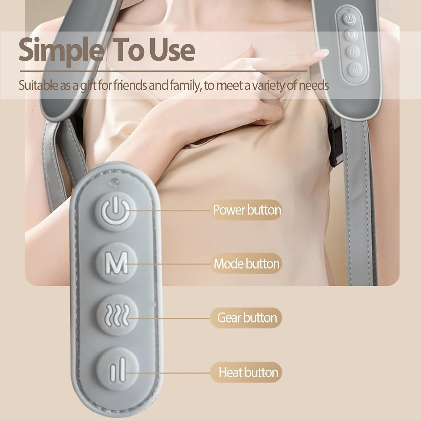 Neck and Back Massager for Cervical Pain Relief with Heating, Body Massager for Body Aches and Pains Relief, Electric 5D Cervical Massage Machine for Deep Tissue Neck, Back, Shoulders, Waist and Legs