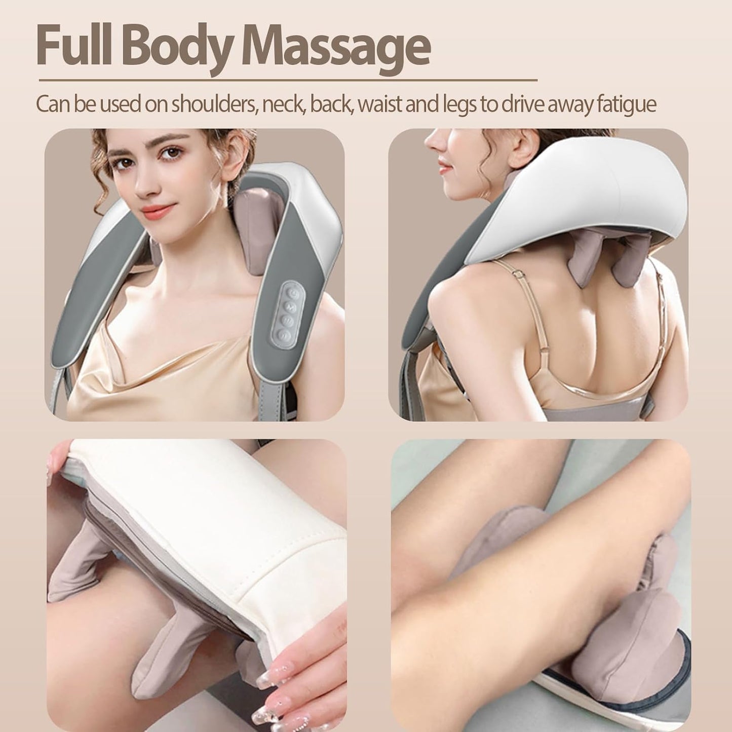 Neck and Back Massager for Cervical Pain Relief with Heating, Body Massager for Body Aches and Pains Relief, Electric 5D Cervical Massage Machine for Deep Tissue Neck, Back, Shoulders, Waist and Legs