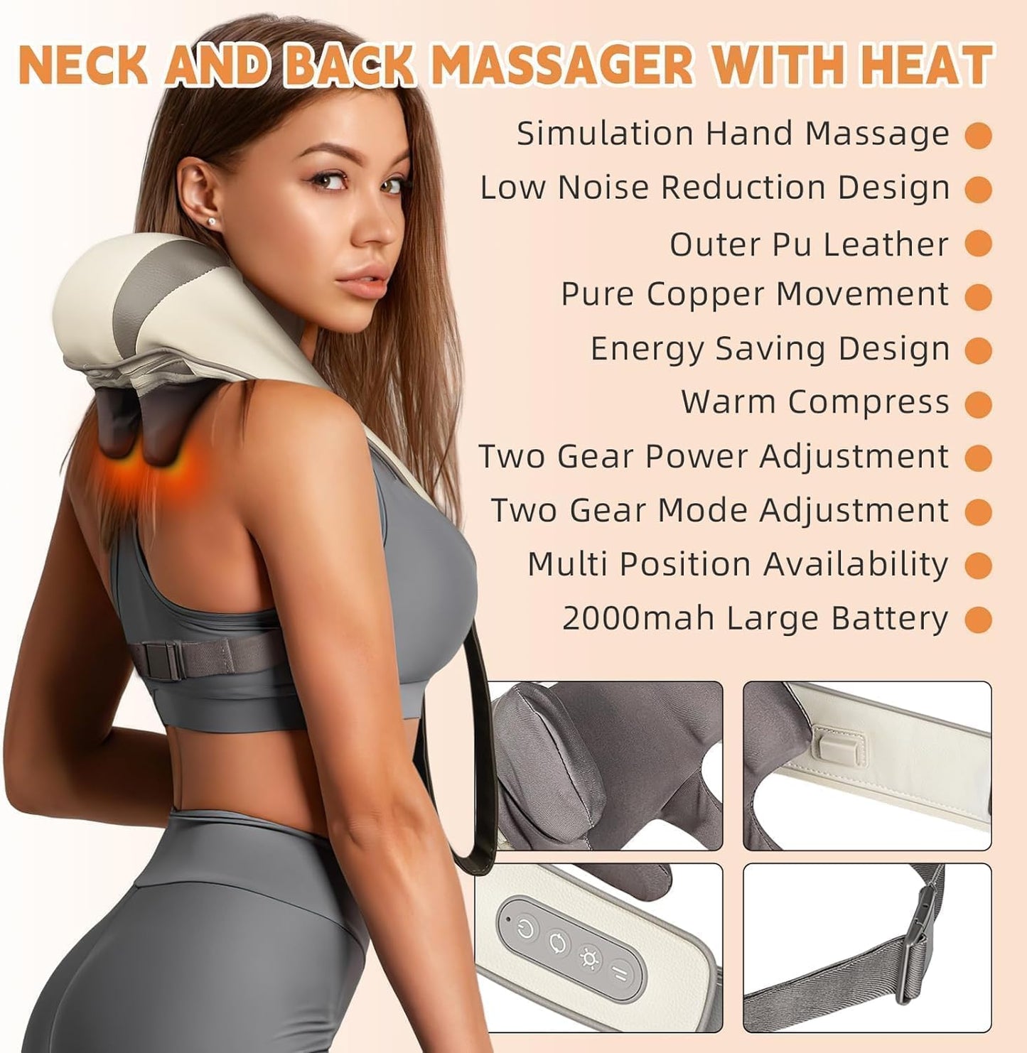 Neck and Back Massager for Cervical Pain Relief with Heating, Body Massager for Body Aches and Pains Relief, Electric 5D Cervical Massage Machine for Deep Tissue Neck, Back, Shoulders, Waist and Legs