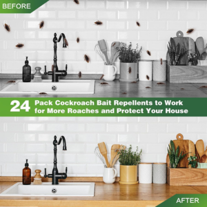 12 Pcs Natural Cockroaches Killer for Kitchens, Bathrooms, and Cabinets, cockroachs Killer Gel, Roach Repellent for Cockroaches, for Indoor Cockroach Control, Insect Control (Pack of 12)