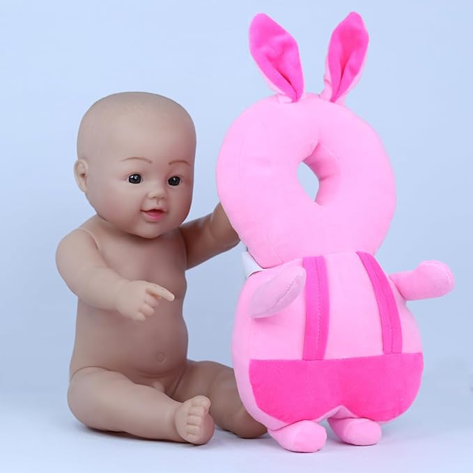 HUG PUPPY Baby Head Protector Cushion Plush Soft Toy Early Learning Toy Fall Protection Helmet Baby Head Protector Child Adjustable Shoulder Strap (Bag-Support-UNICORNE)