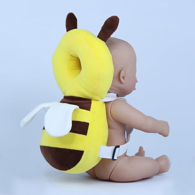HUG PUPPY Baby Head Protector Cushion Plush Soft Toy Early Learning Toy Fall Protection Helmet Baby Head Protector Child Adjustable Shoulder Strap (Bag-Support-UNICORNE)