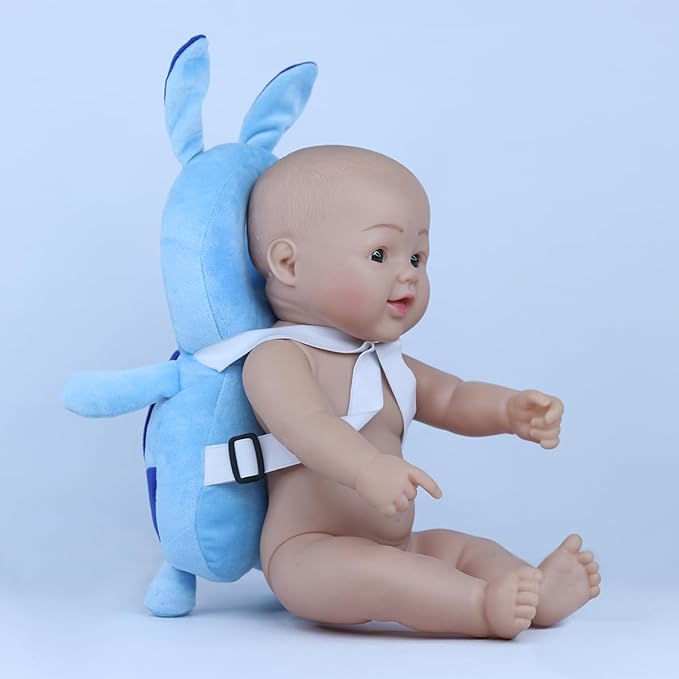 HUG PUPPY Baby Head Protector Cushion Plush Soft Toy Early Learning Toy Fall Protection Helmet Baby Head Protector Child Adjustable Shoulder Strap (Bag-Support-UNICORNE)
