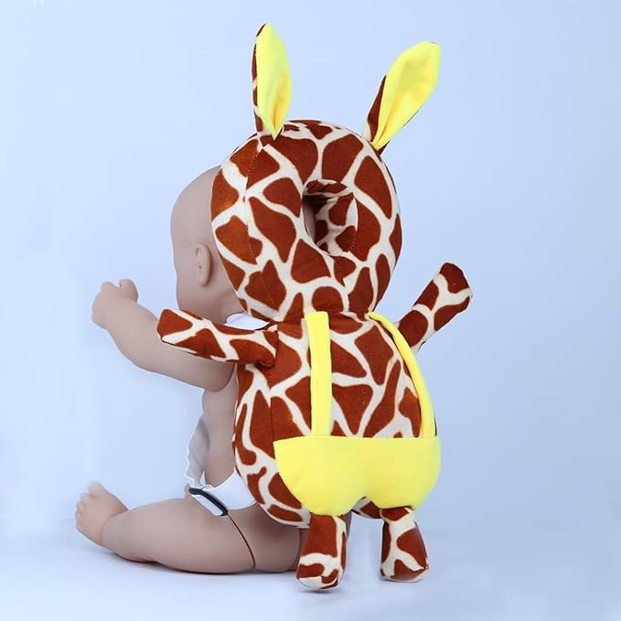 HUG PUPPY Baby Head Protector Cushion Plush Soft Toy Early Learning Toy Fall Protection Helmet Baby Head Protector Child Adjustable Shoulder Strap (Bag-Support-UNICORNE)
