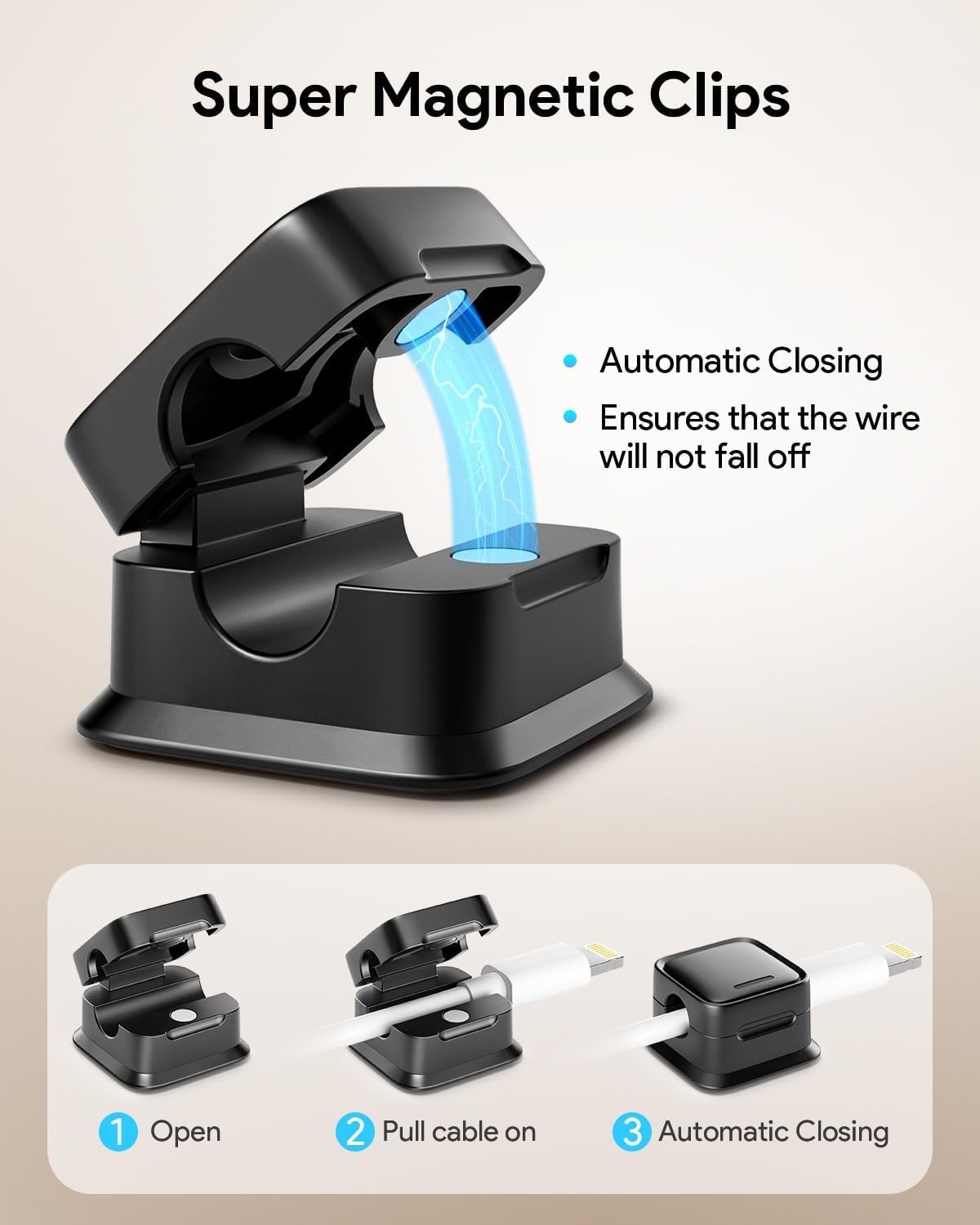 6 Pack Magnetic Cable Clips
