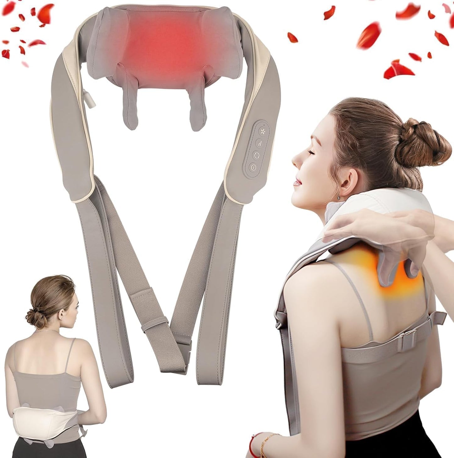 Neck and Back Massager for Cervical Pain Relief with Heating, Body Massager for Body Aches and Pains Relief, Electric 5D Cervical Massage Machine for Deep Tissue Neck, Back, Shoulders, Waist and Legs